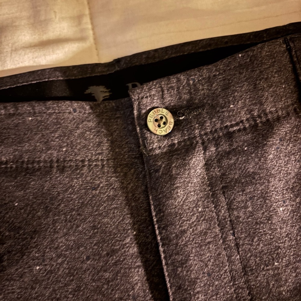 Pebble Beach Dark Gray Flat Front Shorts - Picture 3 of 4